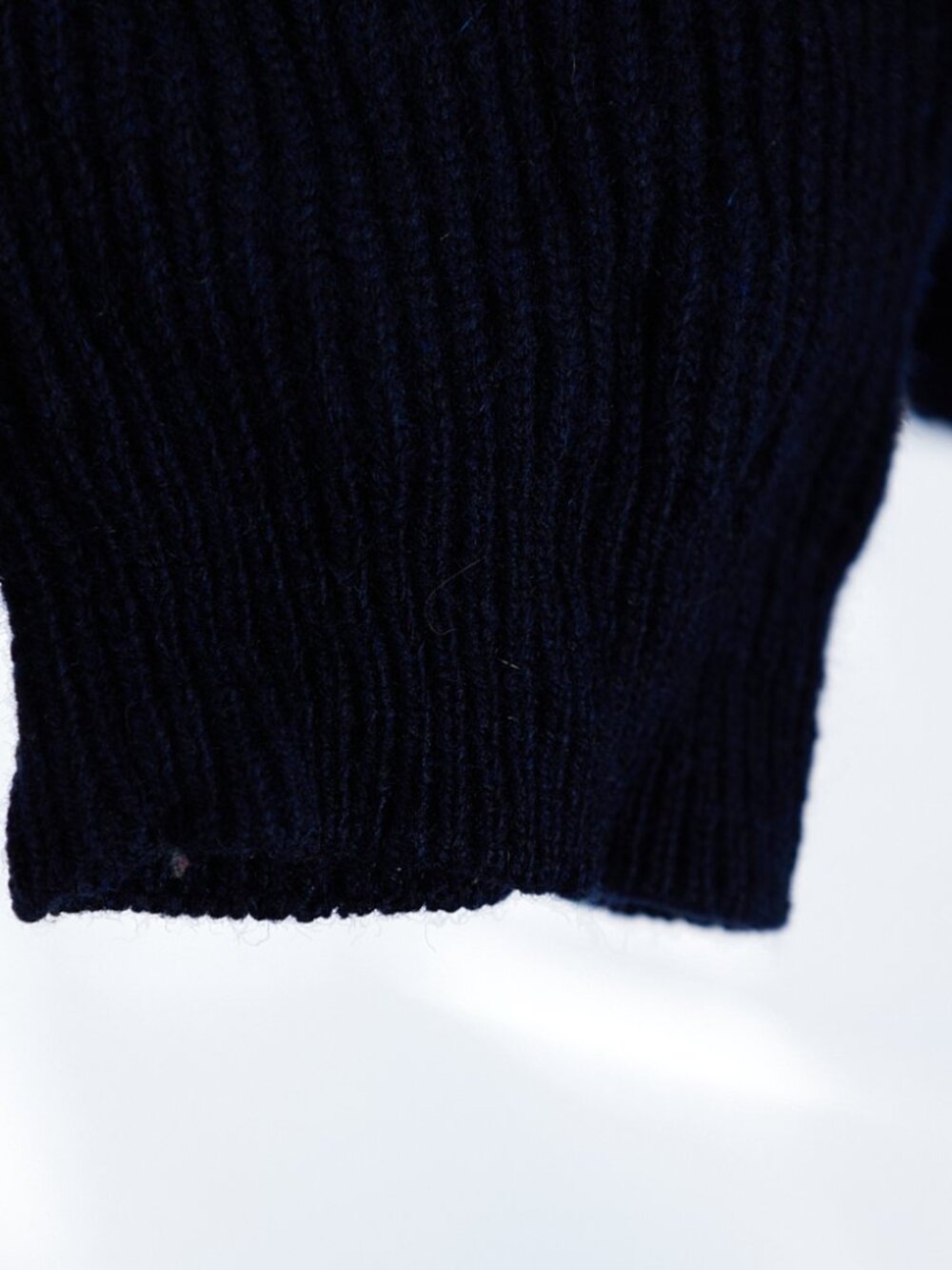 Vintage Eddie Bauer AKA 100% Lambswool Full Zip Ribbed Sweater Jacket Men's L - Picture 3 of 5